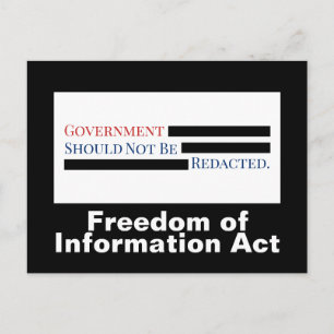 Die Regierung sollte die FOIA nicht ersetzen Postkarte