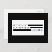 Die Regierung sollte nicht von der FOIA-Freiheit z Postkarte (Vorne/Hinten)