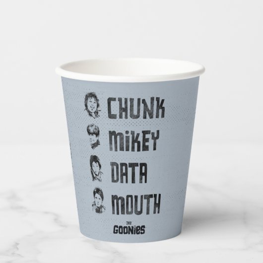 Die Regierungen | Chunk, Mikey, Data, Mund Pappbecher (Vorderseite)