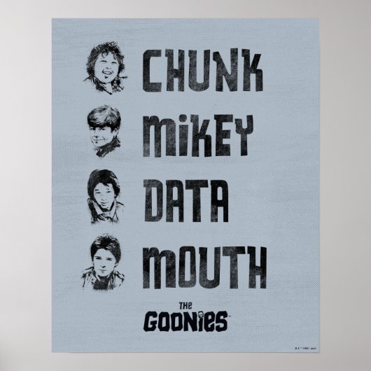 Die Regierungen | Chunk, Mikey, Data, Mund Poster (Vorne)
