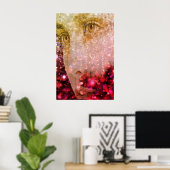 Die regnende Frau auf einem Wandposter Poster (Heimbüro)