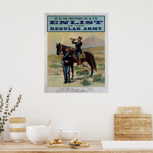 Die reguläre Armee einberufen Poster (Küche)