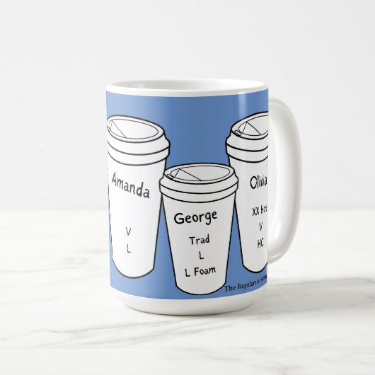 Die Regulars der Amanda Lexie Coffee Cups Tasse (VorderseiteRechts)