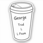 Die Regulars von Amanda Lexie George Kaffeeaufkleb Aufkleber (Vorderseite)