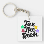 Die Reichen besteuern - kapitalfeindlich Schlüsselanhänger (Vorderseite)
