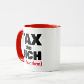Die Reichen besteuern sie dann Tasse (Vorderseite Links)