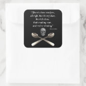 Die Reichen gewinnen den Klassenkampf Quadratischer Aufkleber (Tasche)