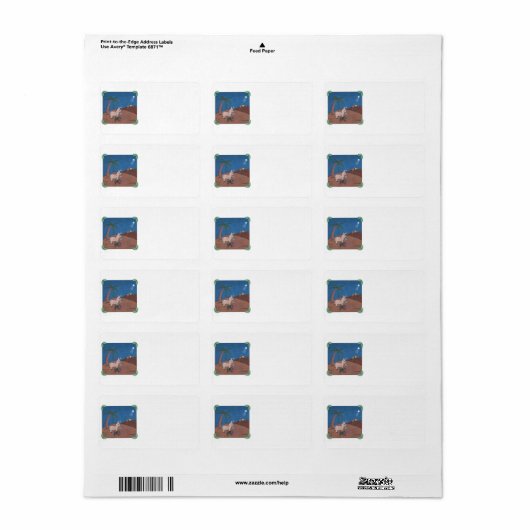 DIE REISE ADRESSAUFKLEBER (Vorne)