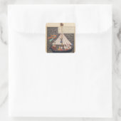 Die Reise Alexanders des Großen Quadratischer Aufkleber (Tasche)