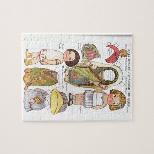 Die Reise-auf der ganzen Welt Papier-Puppen Puzzle (Horizontal)