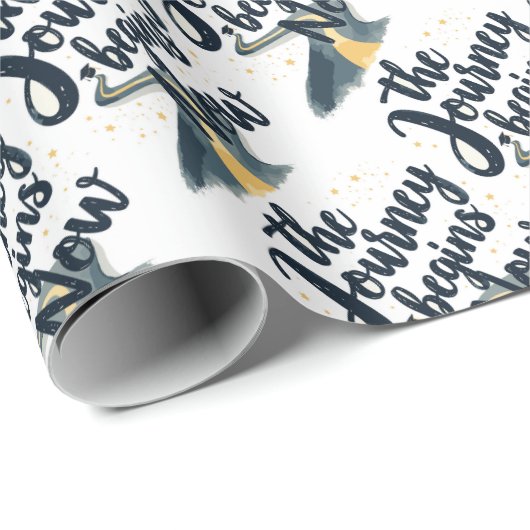 Die Reise beginnt jetzt Geschenkpapier (Rolleneckpunkt)