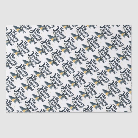 Die Reise beginnt jetzt Seidenpapier (Vorderseite)