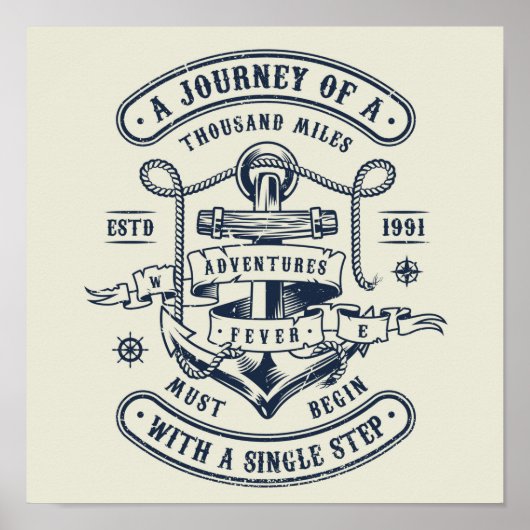 Die Reise beginnt mit einem Schritt Poster (Vorne)