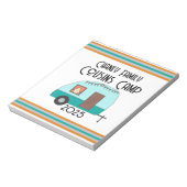 Die Reise-Cousin Camp Retro Camper Notizblock (Rotiert)