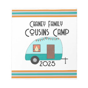 Die Reise-Cousin Camp Retro Camper Notizblock