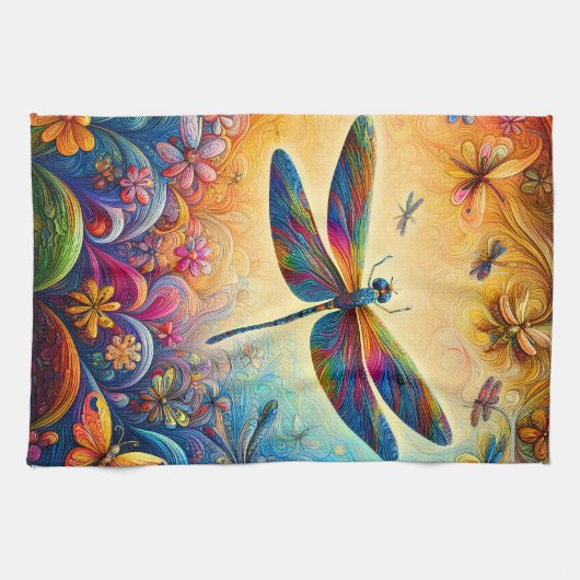 Die Reise der Libellen Geschirrtuch (Horizontal)