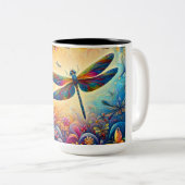 Die Reise der Libellen Zweifarbige Tasse (VorderseiteRechts)