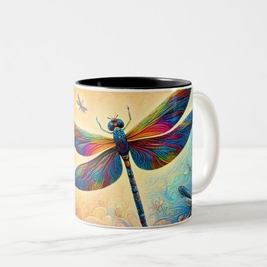 Die Reise der Libellen Zweifarbige Tasse (VorderseiteRechts)