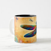 Die Reise der Libellen Zweifarbige Tasse (Vorderseite Links)
