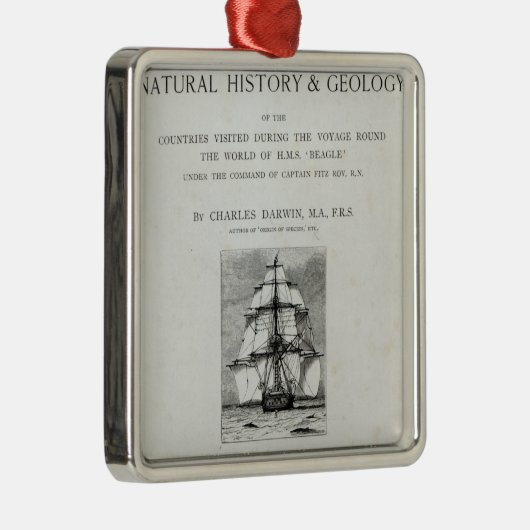 Die Reise des Beagles Silbernes Ornament (Rechts)