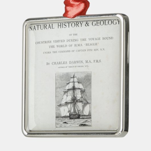 Die Reise des Beagles Silbernes Ornament (Links)