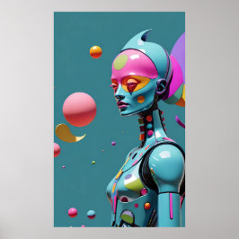 Die Reise des Geistes in einem Flicker des fluores Poster