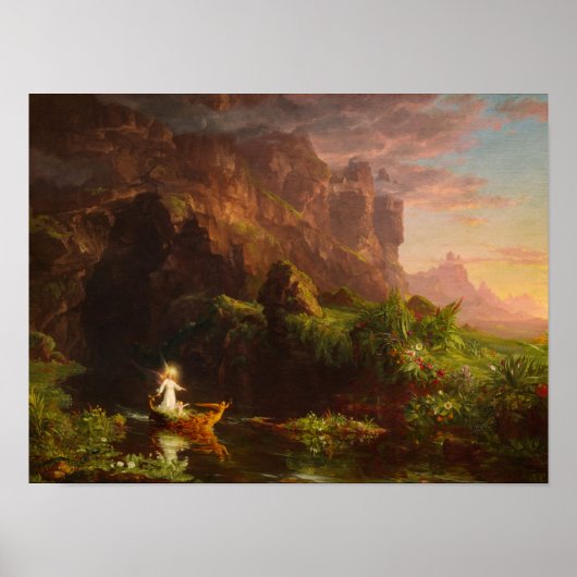 Die Reise des Lebens, Kindheit von Thomas Cole Poster (Vorne)