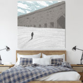 Die Reise des Menschen durch die leeren Straßen Leinwanddruck (Insitu (Schlafzimmer))