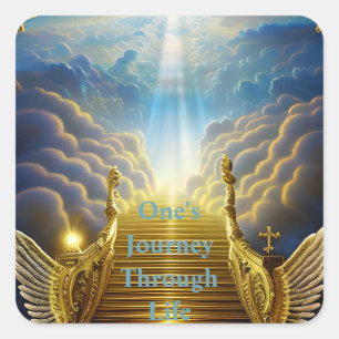 Die Reise durch das Leben Quadratischer Aufkleber