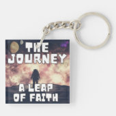 Die Reise - Ein Schritt in den Glauben Schlüsselanhänger (Rückseite)