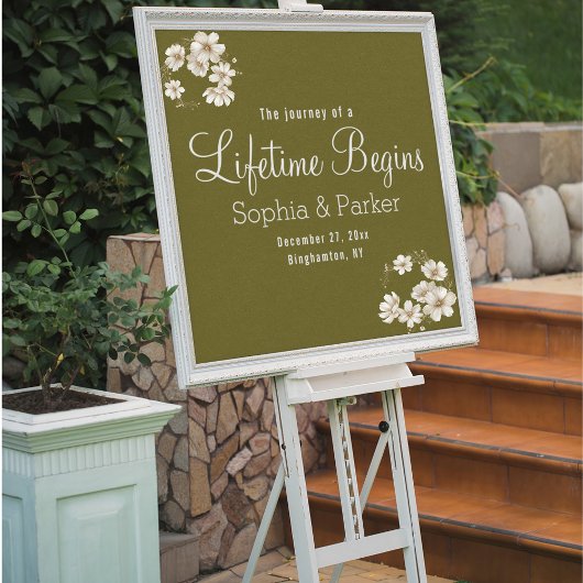 Die Reise eines Lebens fängt an, Hochzeit zu begrü Acrylschild