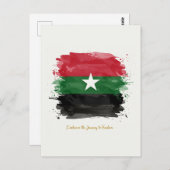 "Die Reise in die Freiheit. Postkarte (Vorne/Hinten)