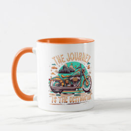 Die Reise ist das Ziel: Vintages Motorrad Tasse