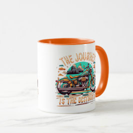 Die Reise ist das Ziel: Vintages Motorrad Tasse