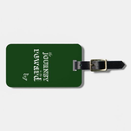 Die Reise ist die Belohnung Gepäckanhänger (Vorderseite horizontal)