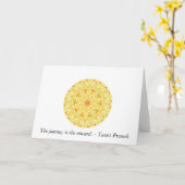 Die Reise ist die Belohnung. - Taoist Proverb Karte (Gelbe Blume)