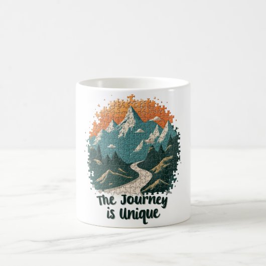 Die Reise ist einzigartig Kaffeetasse (Mittel)