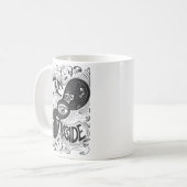 Die Reise ist im Inneren - Psychedelische Dritte A Kaffeetasse (Vorderseite Links)