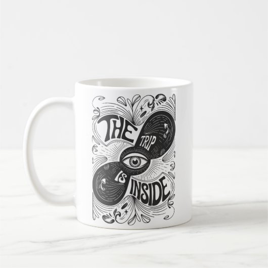 Die Reise ist im Inneren - Psychedelische Dritte A Kaffeetasse (Links)