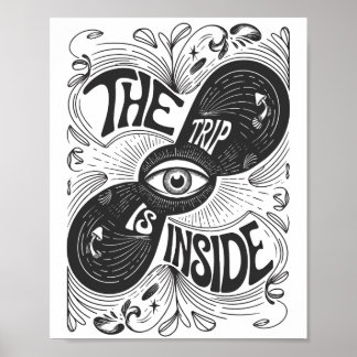 Die Reise ist im Inneren - Psychedelische Dritte A Poster