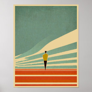 "Die Reise" Minimalistische inspirierende Kunst Poster