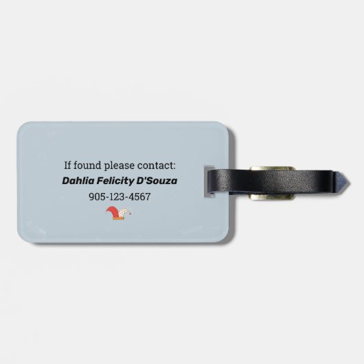 Die Reise mit dem Narren Tarot-Karton in den Mondp Gepäckanhänger (Rückseite horizontal)