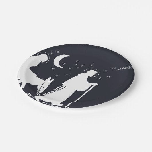 Die Reise nach Bethlehem Pappteller (Schrägansicht)