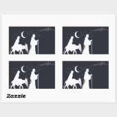 Die Reise nach Bethlehem Rechteckiger Aufkleber (Blatt)