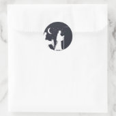 Die Reise nach Bethlehem Runder Aufkleber (Tasche)