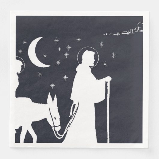 Die Reise nach Bethlehem Serviette (Vorderseite)