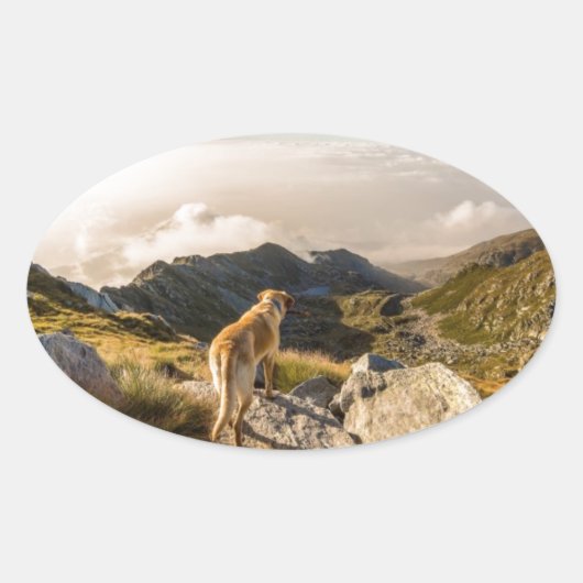 Die Reise Ovaler Aufkleber (Vorderseite)