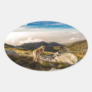 Die Reise Ovaler Aufkleber