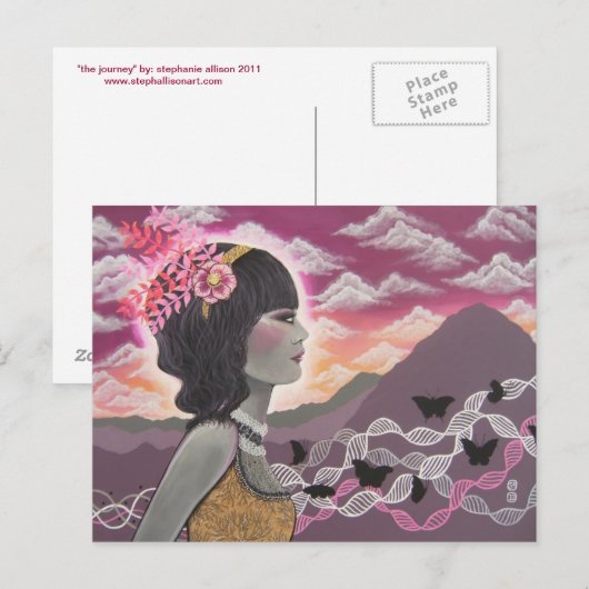 Die Reise Postkarte (Vorne/Hinten)