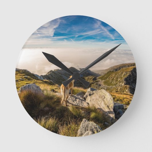 Die Reise Runde Wanduhr (Vorderseite)